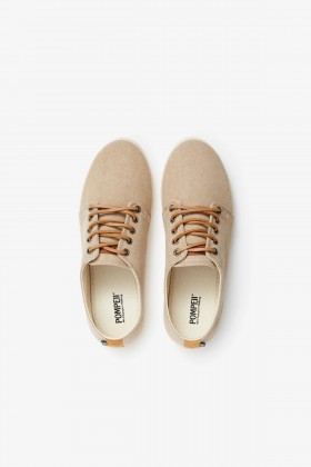 Zapato Pompeii beige suela blanca