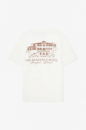 Camiseta pompeii hotel blanca