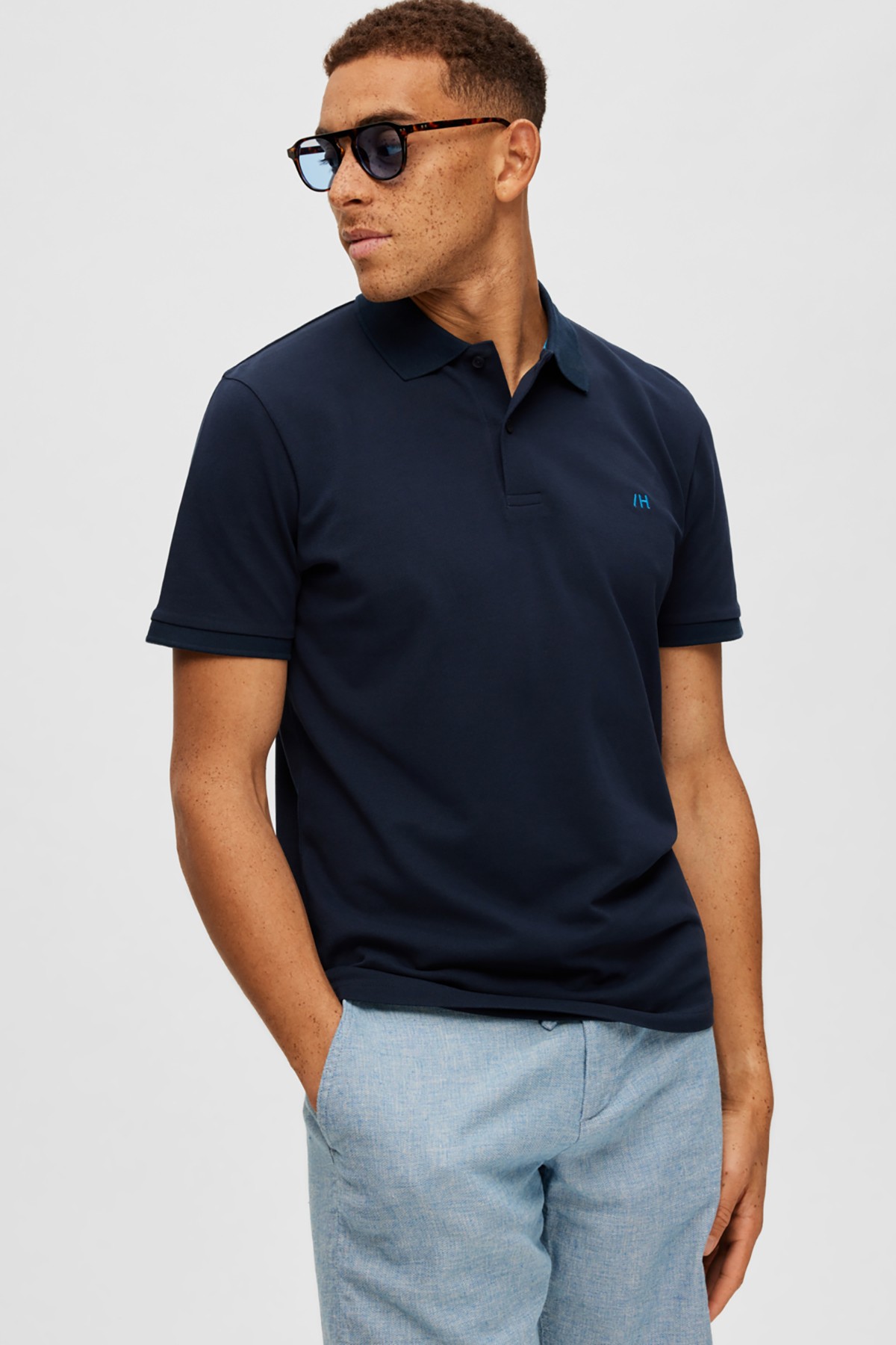 polo selected azul marino