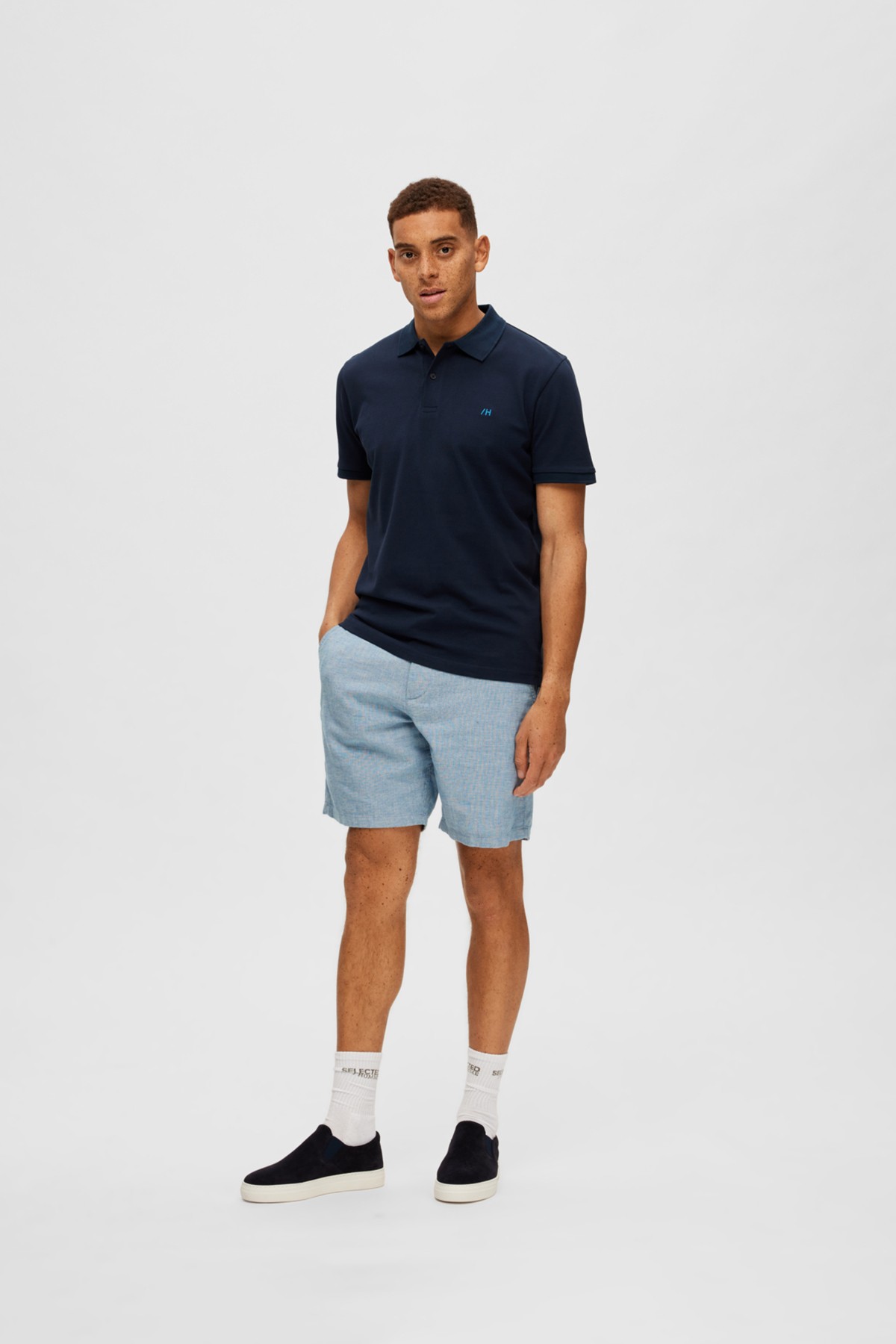 polo selected azul marino