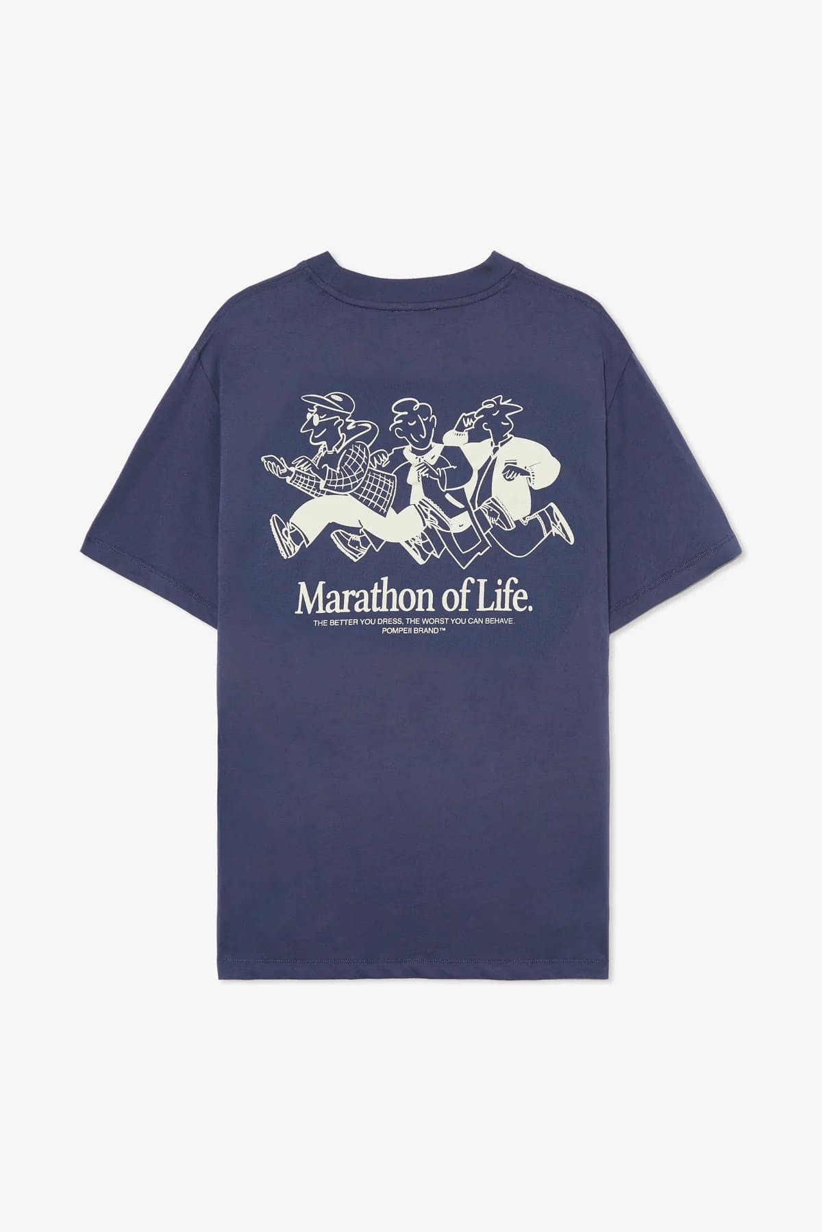 camiseta pompeii azul maraton of life