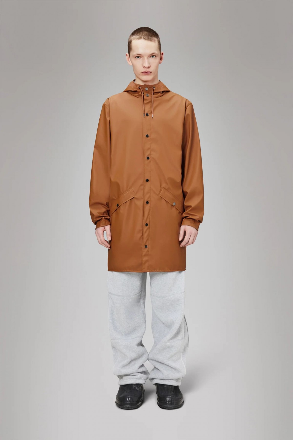 chubasquero largo unisex rains rust