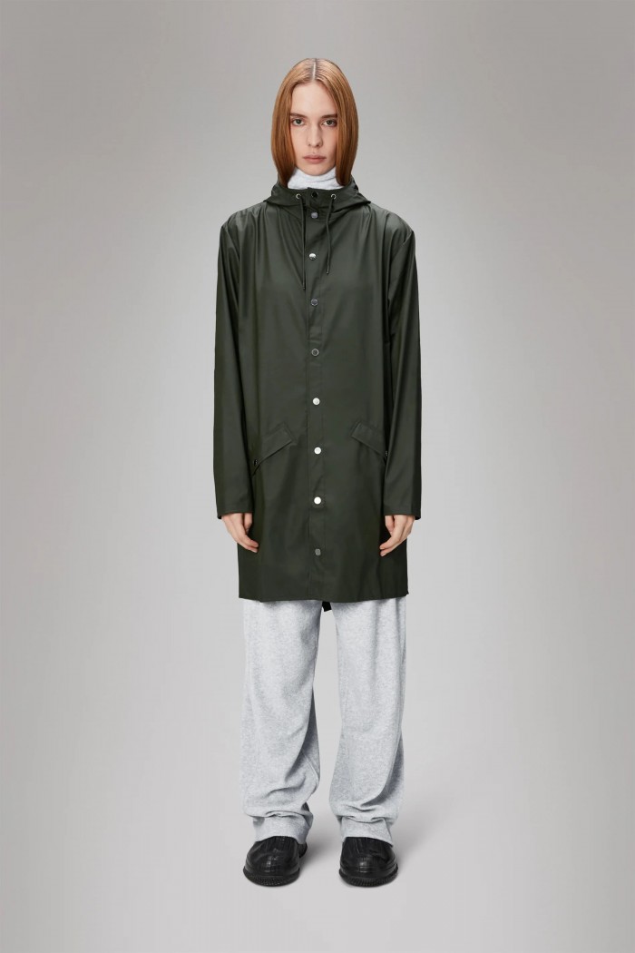 chubasquero largo unisex rains verde