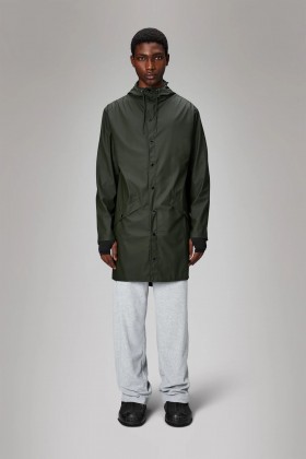 chubasquero largo unisex rains verde