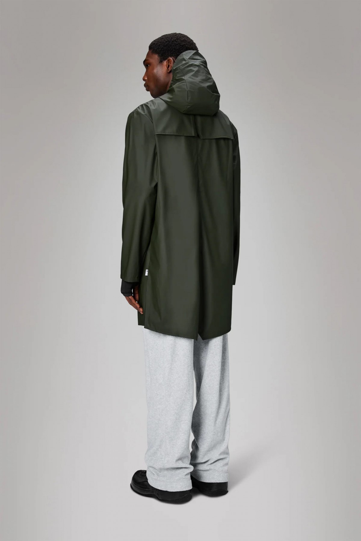 chubasquero largo unisex rains verde