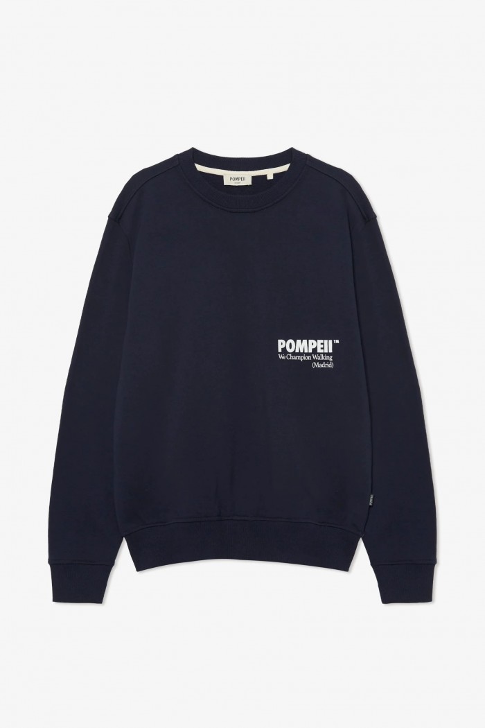 Sudadera con logo pompeii navy