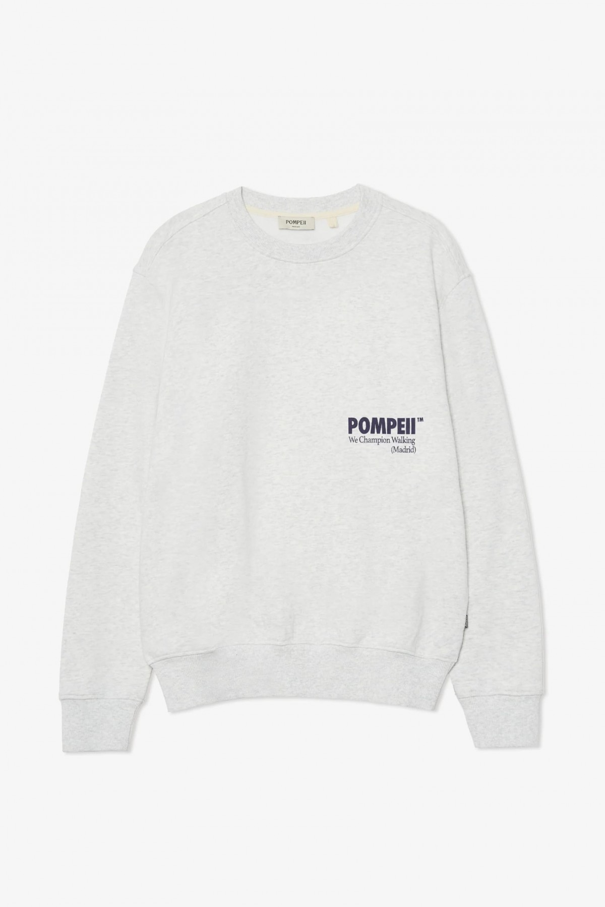 sudadera pompeii logo gris